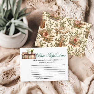 A New Chapter Story Date Night Ideas Bridal Shower Enclosure Card