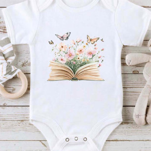 A New chapter storybook Baby Shower Baby Bodysuit