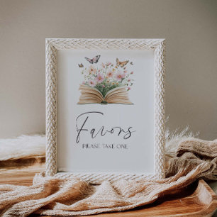 A New Chapter Storybook Baby Shower Favours Poster