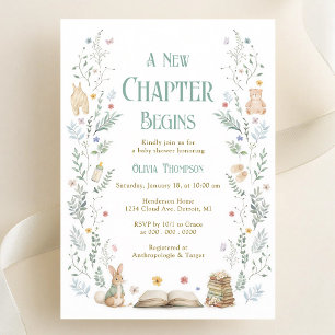 A New Chapter Storybook Baby Shower Invitation