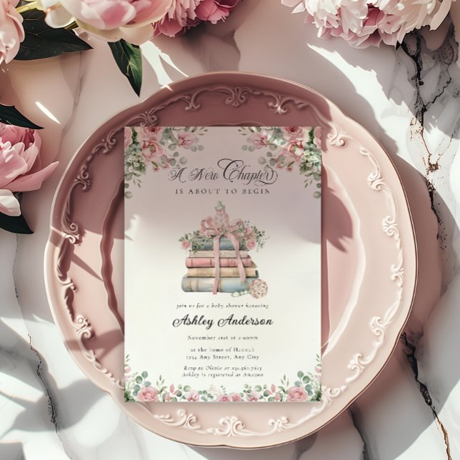 A New Chapter Storybook Baby Shower Invitation (Creator Uploaded)