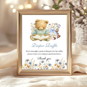 A New chapter will soon Begin Books Diaper Raffle Poster