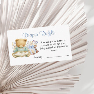 A New Chapter will soon Begin Diaper Raffle Enclosure Card