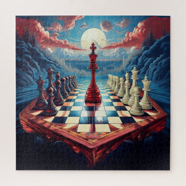 A New Concept On The Game Of Chess Jigsaw Puzzle (Vertical)