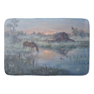 A New Day - Horse painting Bath Mat