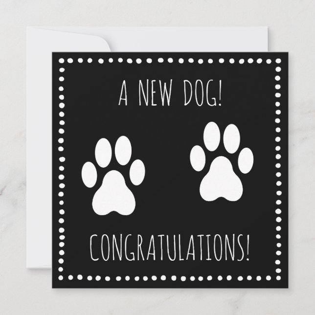 A New Dog! - Greeting Card (Front)