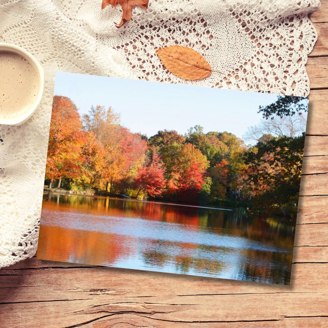 A New England Autumn Pond Postcard (Creator Uploaded)