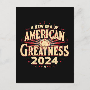 A New Era of American Greatness 2024 Trump Won Postcard