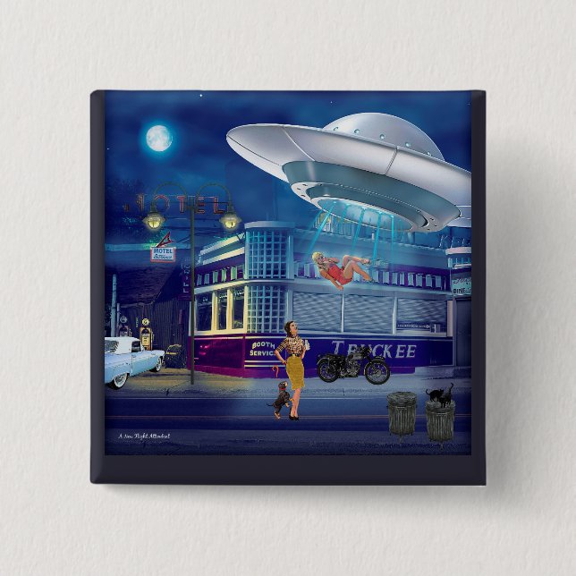 A New Flight Attendant 15 Cm Square Badge (Front)