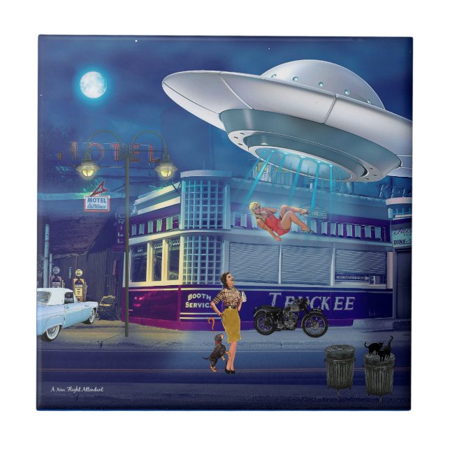 A New Flight Attendant Ceramic Tile (Front)