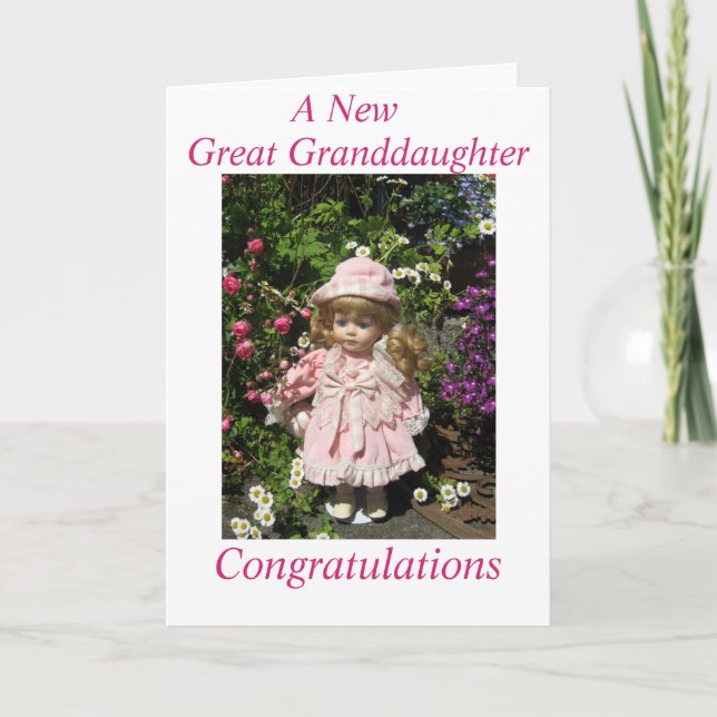 A New Great granddaughter Card (Front)