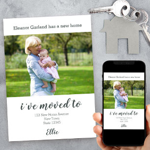 A New Home Custom Photo I've Moved To New Address Announcement