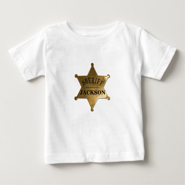 A New Lil' Sherriff in Town Baby T-Shirt (Front)