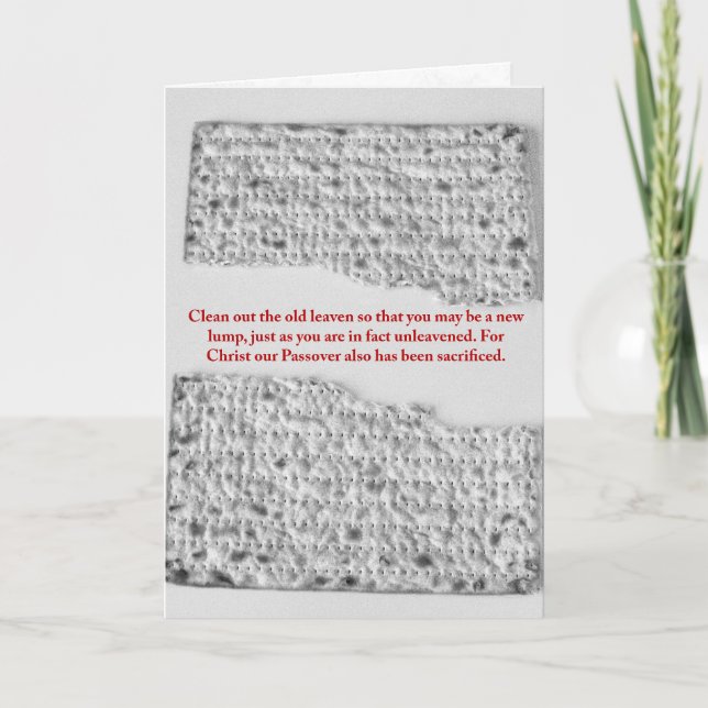 A New Lump: Passover Reflection Card (Front)