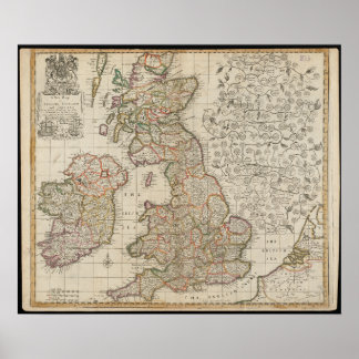 A new Map of England Scotland and Ireland Poster