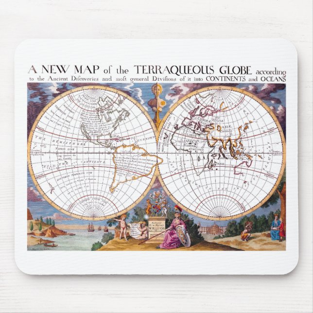 A New Map Of The Terraqueous Globe Mousepad (Front)