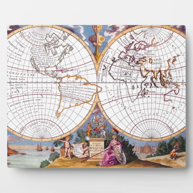 A New Map Of The Terraqueous Globe Photo Plaque (Front)