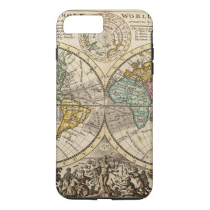 A new map of the whole world with trade winds iPhone 8 plus/7 plus case
