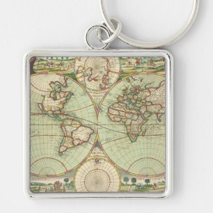 A new mapp of the world - Atlas Key Ring