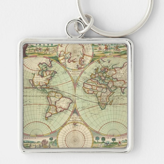 A new mapp of the world - Atlas Key Ring (Front)