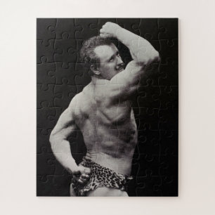 A New Pose by StrongMen Eugen Sandow Bodybuilding Jigsaw Puzzle
