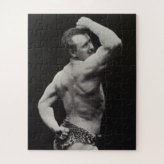 A New Pose by StrongMen Eugen Sandow Bodybuilding Jigsaw Puzzle (Vertical)