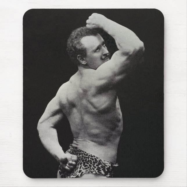 A New Pose by StrongMen Eugen Sandow Bodybuilding Mouse Pad (Front)