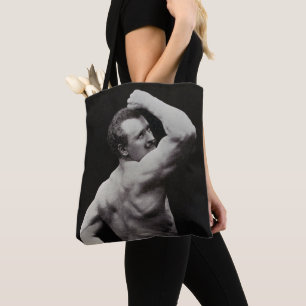 A New Pose by StrongMen Eugen Sandow Bodybuilding Tote Bag
