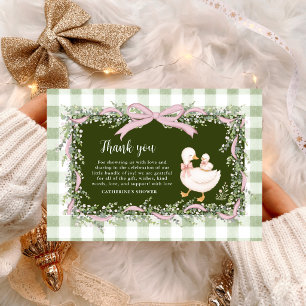 A New Silly Goose Sage Green Baby Shower Thank You Card