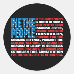 A New Twist on Old Glory Classic Round Sticker