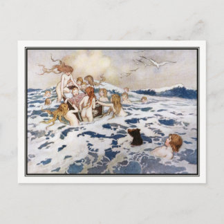 A New Water Baby by Warwick Goble Postcard