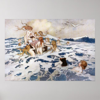 A New Water Baby by Warwick Goble Poster
