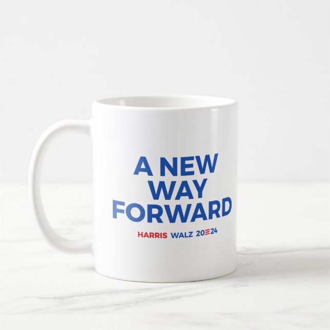 A new way forward - Harris Walz 2024 Coffee Mug (Left)