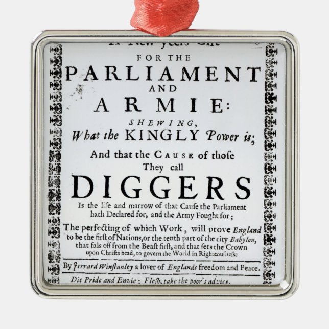 A New Year's Gift Metal Ornament (Front)