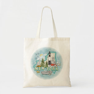 A New York Lighthouse Tote Bag