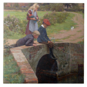 A Nibble, 1914 (oil on panel) Ceramic Tile