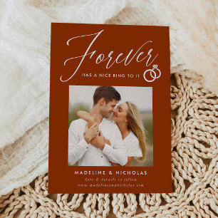 A Nice Ring To It Rust Engagement Announcement