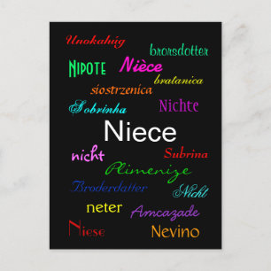 "A Niece's Birthday I" Customisable Postcard