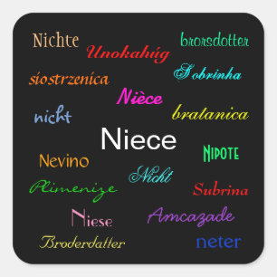 "A Niece's Birthday I" Customisable  Square Sticker