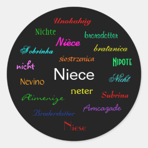"A Niece's Birthday I" Customizable Classic Round Sticker