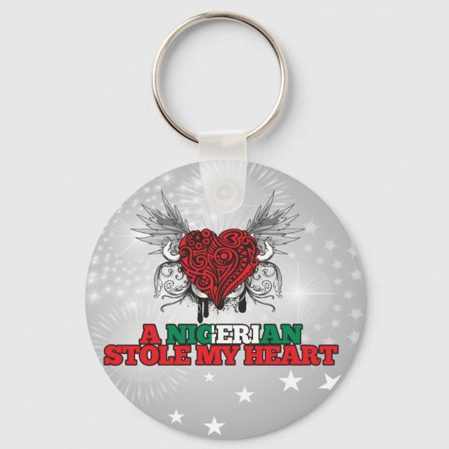 A Nigerian Stole my Heart Key Ring (Front)