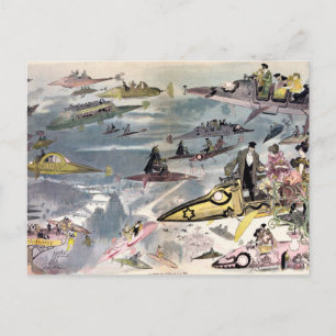 A night at the opera in 2000 by Albert Robida Post Postcard