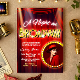 A Night in Broadway with Picture Invitation