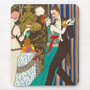 A Night in Decadent Paris Art Deco Mouse Pad