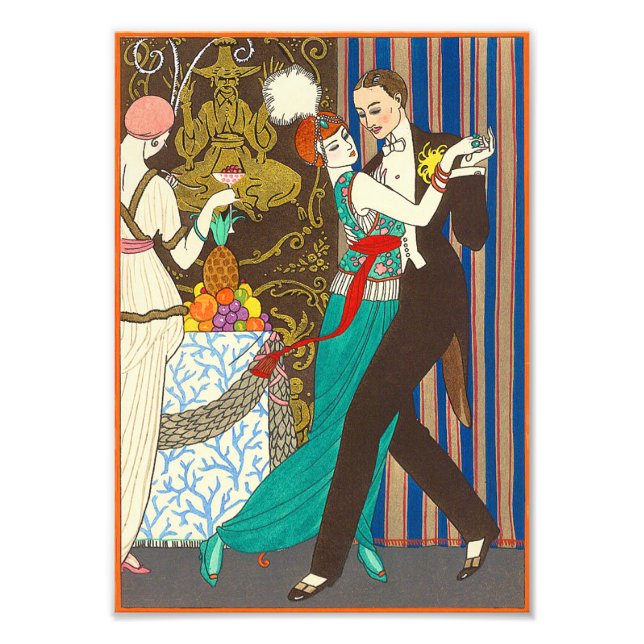 A Night in Decadent Paris Art Deco Print (Front)