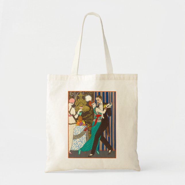 A Night in Decadent Paris Art Deco Tote Bag (Front)