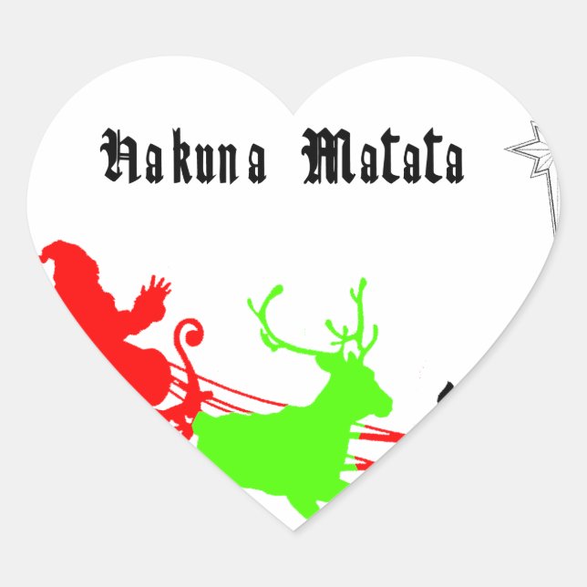 A Night of Christmas Carols and Songs Hakunamatata Heart Sticker (Front)