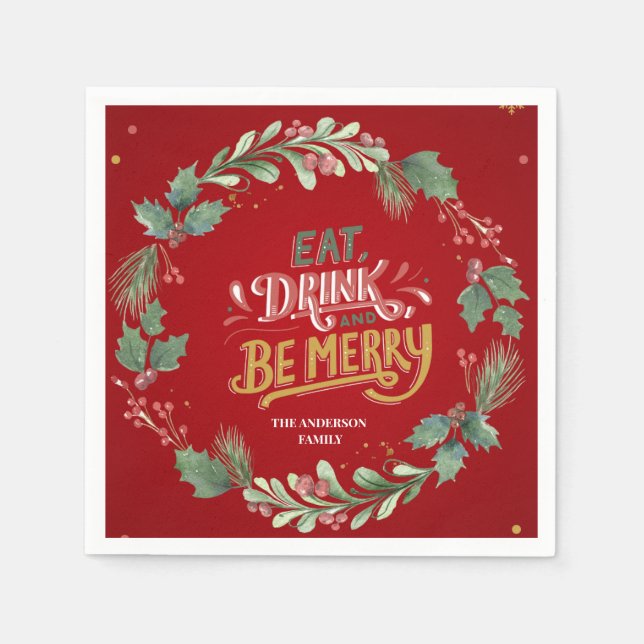 "A Night of Joy: Corporate Christmas Bash" Napkin (Front)