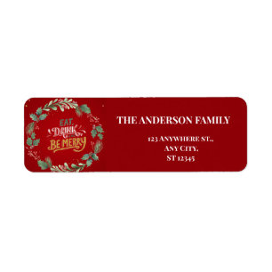 "A Night of Joy: Corporate Christmas Bash" Return Address Label