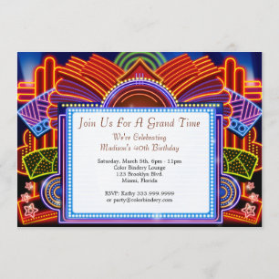 A Night Out 7" x 5" Event Invitation